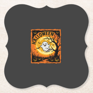 Porta-copo De Papel Abóbora Fantasma de Halloween Árvore Assombrada