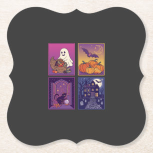 Porta-copo De Papel Abóboras Fantasmas de Halloween Casa Assombrada Ga