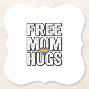 Porta-copo De Papel Abraços de Mãe Grátis Orgulho Coração Camiseta Vin