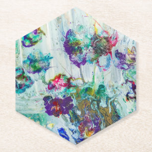 Porta-copo De Papel Abstrato de jardim de beija-flores