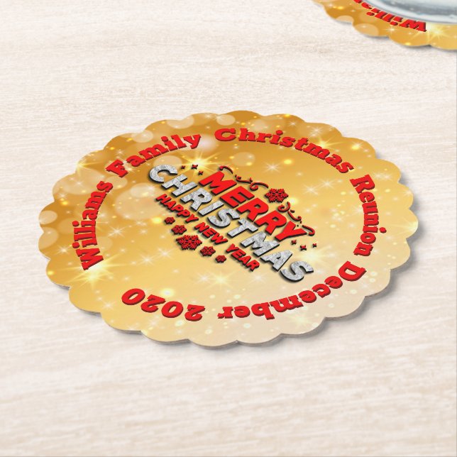 Porta-copo De Papel Adicionar Nome Ano Correspondente Feliz Natal (Angular)