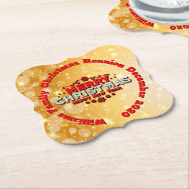 Porta-copo De Papel Adicionar Nome Ano Correspondente Feliz Natal