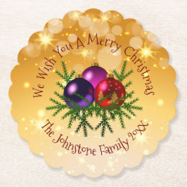 Porta-copo De Papel Adicionar nome correspondente ao Natal na Porta co