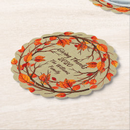 Porta-copo De Papel Adicionar Nome Correspondente ao Outono de Ação de