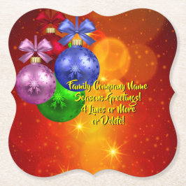 Porta-copo De Papel Adicionar Texto de Nome Correspondente ao Natal