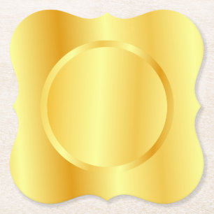 Porta-copo De Papel Adicione a sua aparência Dourada de texto do monog