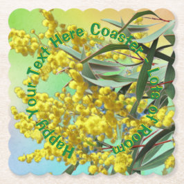 Porta-copo De Papel Adicione Texto Wattle & Gum Deixa Aussie Scalloped