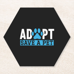Porta-copo De Papel Adotar Salvamento De Animais De Companhia