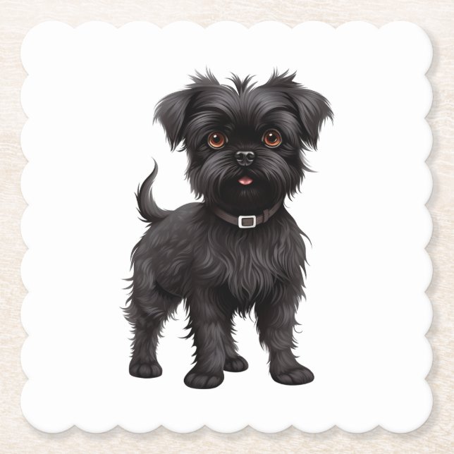 Porta-copo De Papel Affenpinscher (Frente)