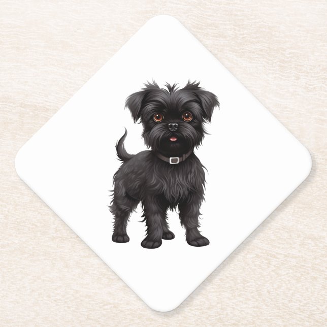 Porta-copo De Papel Affenpinscher (Frente)