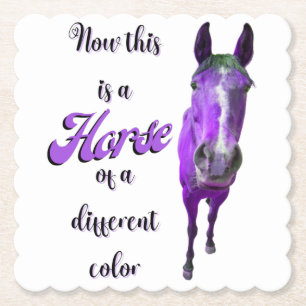 Porta-copo De Papel Agora Isto É Um Cavalo De Uma Cor Diferente Roxo