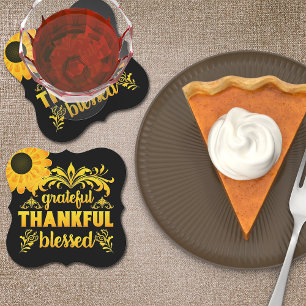 Porta-copo De Papel Agradeço, Bênção, Girassol