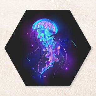 Porta-copo De Papel Água-viva brilhante a cores