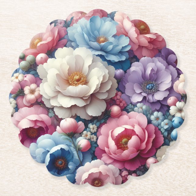 Porta-copo De Papel Aguardentes Flores de Papel – Mais Formas (Frente)