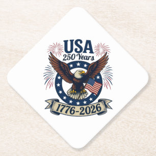 Porta-copo De Papel Águia Americana Patriótica 250 Anos 1776-2026