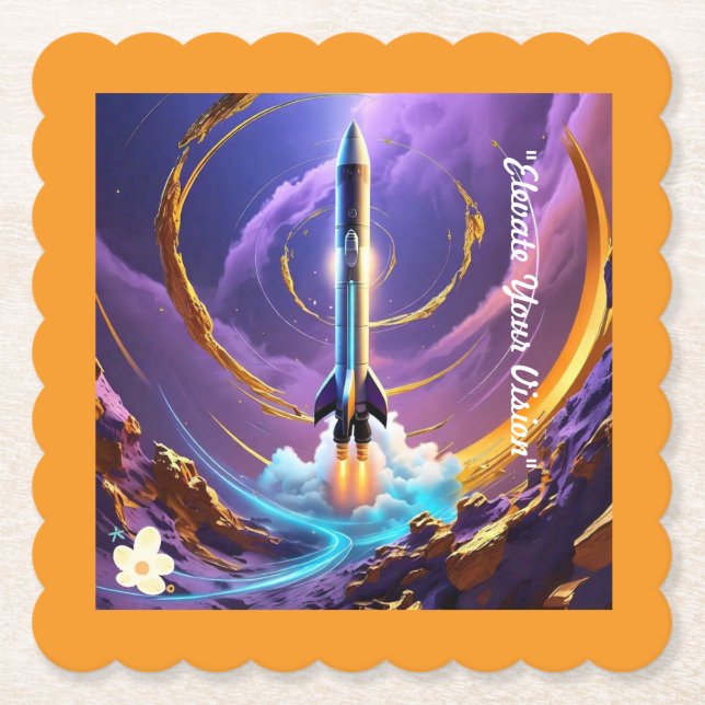 Porta-copo De Papel "Alcançar Novos Alturas" (Frente)