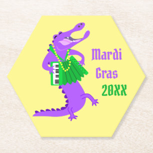 Porta-copo De Papel Alligador Mardi Gras