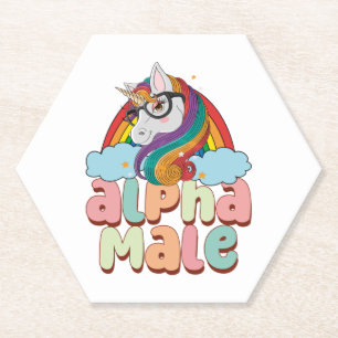 Porta-copo De Papel Alpha Male Ironic Unicorn 2