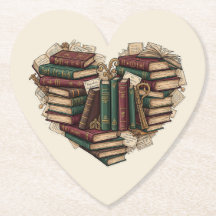 Ama de Livros Coração Suporte de Papel