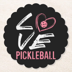 Porta-copo De Papel Ama Pickleball Coração Picle Ball Mulheres Meninas
