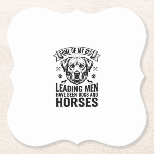 Porta-copo De Papel Amante de Cão Cavalo Vintage Design de Homens Líde