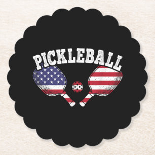 Porta-copo De Papel Amar Bola de Picles do Jogador de Pickleball dos E