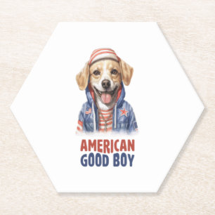 Porta-copo De Papel American GoodBoy Dog US Jaqueta de julho