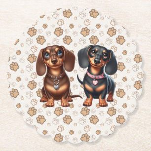 Porta-copo De Papel Amigos bonitos de dachshund
