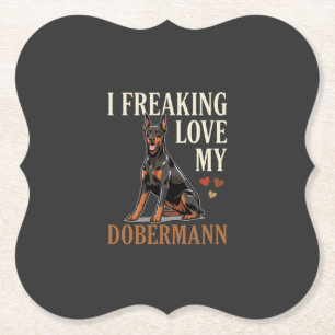 Porta-copo De Papel Amor Dobermann Amante de Cachorro