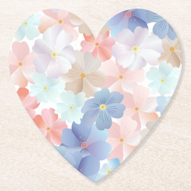 Porta-copo De Papel Amor puro como uma Flor (Frente)