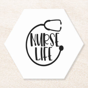 Porta-copo De Papel amorosa enfermeira life Sticker