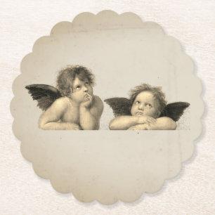 Porta-copo De Papel Angels anjo Raphael - Vintage - shabby chic -