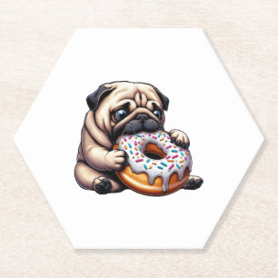 Porta-copo De Papel Animação engraçada de rosquinha de cachorro bonito