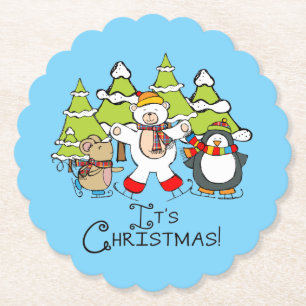 Porta-copo De Papel Animais É Natal