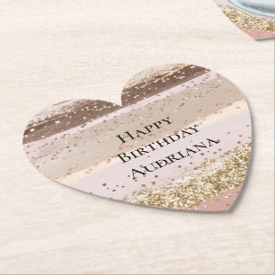 Porta-copo De Papel Aniversário brilhante Dourado de chocolate cor-de-