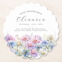 Aniversário de 18 anos Flor de Nascimento de Setem
