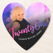 aniversário de 21 anos personalizado foto rosa púr