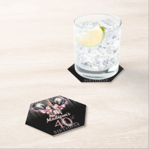 Porta-copo De Papel Aniversário de 40 anos de Champanhe de Luxo Person