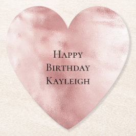 Porta-copo De Papel Aniversário Rosa Bege Glamour Feminino