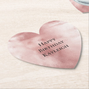 Porta-copo De Papel Aniversário Rosa Blush Girly Glam