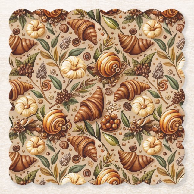 Porta-copo De Papel Ansiando Croissants (Frente)