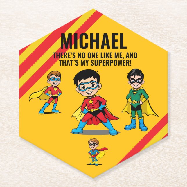 PORTA-COPO DE PAPEL ANTI-STRESS KIDS HERO SUPERHERO POWER  (Frente)