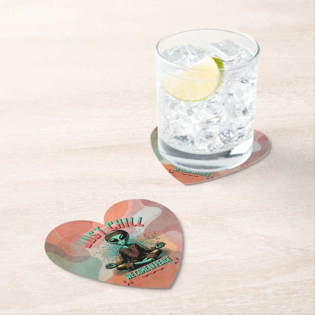 Porta-copo De Papel Apenas relaxe, nós viemos em paz (Insitu)