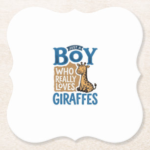 Porta-copo De Papel Apenas um menino que ama girafas Camisa vintage de