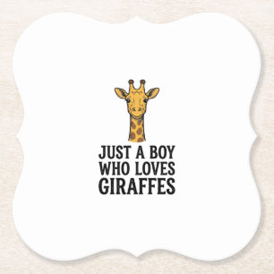 Porta-copo De Papel Apenas um Menino que Ama Girafas Camiseta Girafa F