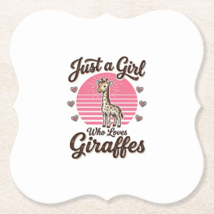 Porta-copo De Papel Apenas uma garota que ama girafas Camisa vintage D