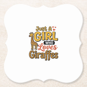 Porta-copo De Papel Apenas Uma Garota Que Ama Girafas Vetor Vintage De