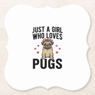 Porta-copo De Papel Apenas Uma Garota Que Ama Pugs Camisa Vintage de C