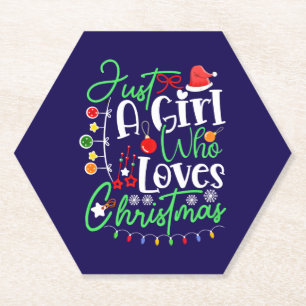 Porta-copo De Papel Apenas Uma Menina Que Ama O Natal-64714