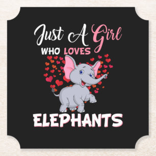 Porta-copo De Papel Apenas Uma Menina Que Ama Os Presentes Dos Elefant